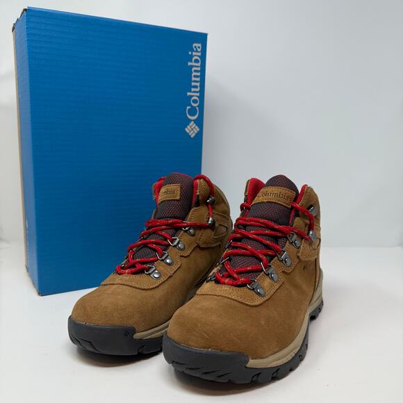 Columbia Newton Ridge Plus Waterproof Amped Women's 6.5 Brown Red NEW - Picture 2 of 11
